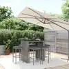 Image de Ensemble De Bar De Jardin 7 Pcs Avec Coussins Gris Poly Rotin Vidaxl