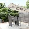 Image de Ensemble De Bar De Jardin 5 Pcs Avec Coussins Gris Poly Rotin Vidaxl
