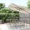 Image de Ensemble De Bar Jardin 9 Pcs Gris Poly Rotin/bois Massif Acacia Vidaxl
