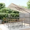 Image de Ensemble De Bar Jardin 9 Pcs Gris Poly Rotin/bois Massif Acacia Vidaxl