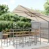 Image de Ensemble De Bar Jardin 11pcs Gris Poly Rotin/bois Massif Acacia Vidaxl