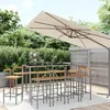 Image de vidaXL Ensemble de bar jardin 11pcs gris poly rotin/bois massif acacia ensemble de table de bar table et chaise de bar de 3187699