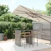 Image de Ensemble De Bar Jardin 5 Pcs Gris Poly Rotin/bois Massif Acacia Vidaxl