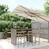 Image de Ensemble De Bar Jardin 7 Pcs Gris Poly Rotin/bois Massif Acacia Vidaxl