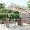 Image de Ensemble De Bar Jardin 9 Pcs Gris Poly Rotin/bois Massif Acacia Vidaxl