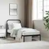 Image de Cadre De Lit Métal Sans Matelas Avec Tête De Lit Noir 90x190 Cm Vidaxl