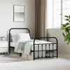 Image de Cadre De Lit Métal Sans Matelas Avec Pied De Lit Noir 90x190 Cm Vidaxl