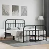 Image de vidaXL Cadre de lit métal avec tête de lit-pied de lit noir 120x190 cm 352593
