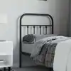 Image de Tête De Lit De Remplacement Métal Noir 75 Cm Vidaxl
