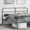 Image de vidaXL Tête de lit de remplacement métal noir 180 cm 352614