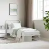 Image de Cadre De Lit Métal Sans Matelas Avec Tête De Lit Blanc 90x190cm Vidaxl