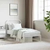 Image de vidaXL Cadre de lit métal avec tête de lit blanc 90x190 cm 352619