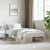 Image de Cadre De Lit Métal Sans Matelas Et Tête De Lit Blanc 107x203 Cm Vidaxl