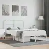 Image de Cadre De Lit Métal Sans Matelas Et Tête De Lit Blanc 120x190 Cm Vidaxl