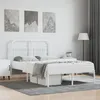 Image de vidaXL Cadre de lit métal avec tête de lit blanc 120x190 cm 352624