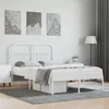 Image de vidaXL Cadre de lit métal avec tête de lit blanc 120x200 cm 352625