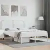 Image de Cadre De Lit Métal Sans Matelas Et Tête De Lit Blanc 135x190 Cm Vidaxl