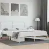 Image de Cadre De Lit Métal Sans Matelas Et Tête De Lit Blanc 180x200 Cm Vidaxl