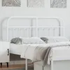 Image de vidaXL Tête de lit de remplacement métal blanc 140 cm 352660