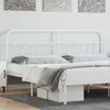 Image de Tête De Lit De Remplacement Métal Blanc 200 Cm Vidaxl