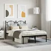 Image de vidaXL Cadre de lit métal sans matelas avec tête de lit noir 120x190cm 353436