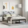 Image de Cadre De Lit Métal Sans Matelas Avec Tête De Lit Noir 120x200cm Vidaxl