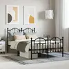 Image de Cadre De Lit Métal Sans Matelas Avec Pied De Lit Noir 120x190cm Vidaxl