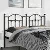 Image de vidaXL Tête de lit de remplacement métal noir 135 cm tête de lit pour lit double tête de lit noire tête de lit en métal 353471