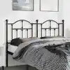 Image de Tête De Lit De Remplacement Métal Noir 150 Cm Vidaxl