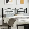 Image de vidaXL Tête de lit de remplacement métal noir 180 cm 353475