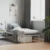 Image de Cadre De Lit Métal Sans Matelas Avec Tête De Lit Blanc 75x190cm Vidaxl