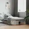 Image de Cadre De Lit Métal Sans Matelas Avec Tête De Lit Blanc 90x190cm Vidaxl