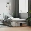 Image de Cadre De Lit Métal Sans Matelas Avec Tête De Lit Blanc 90x200cm Vidaxl