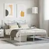 Image de Cadre De Lit Métal Sans Matelas Et Tête De Lit Blanc 140x190 Cm Vidaxl