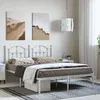 Image de vidaXL Cadre de lit métal sans matelas et tête de lit blanc 150x200 cm 353490