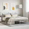 Image de Cadre De Lit Métal Sans Matelas Et Tête De Lit Blanc 180x200 Cm Vidaxl