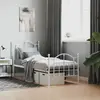 Image de Cadre De Lit M ©tal Sans Matelas Avec Pied De Lit Blanc 75x190cm Vidaxl
