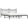 Image de Vidaxl cadre de lit métal sans matelas avec tête de lit noir 193x203cm