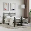 Image de vidaXL Cadre de lit métal sans matelas avec pied de lit noir 120x190cm 353552