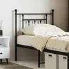 Image de Tête De Lit De Remplacement Métal Noir 75 Cm Vidaxl