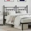 Image de Tête De Lit De Remplacement Métal Noir 140 Cm Vidaxl