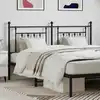 Image de Tête De Lit De Remplacement Métal Noir 160 Cm Vidaxl