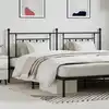 Image de Tête De Lit De Remplacement Métal Noir 200 Cm Vidaxl
