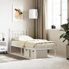 Image de Cadre De Lit Métal Sans Matelas Avec Tête De Lit Blanc 75x190cm Vidaxl
