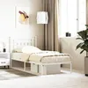 Image de vidaXL Cadre de lit métal sans matelas avec tête de lit blanc 90x190cm 353578