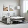 Image de Cadre De Lit Métal Sans Matelas Et Tête De Lit Blanc 183x213 Cm Vidaxl