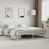 Image de Cadre De Lit Métal Sans Matelas Et Tête De Lit Blanc 200x200 Cm Vidaxl