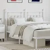 Image de Tête De Lit De Remplacement Métal Blanc 140 Cm Vidaxl
