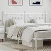 Image de Tête De Lit De Remplacement Métal Blanc 160 Cm Vidaxl