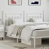 Image de vidaXL Tête de lit de remplacement métal blanc 160 cm 353621